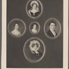 Victoria Mary Louise, Duchess of Kent and four additional portraits, possibly of members of her family.