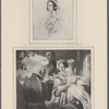Queen Victoria in her bridal dress, 1840. Age 20. From a drawing by Drummond.  Prince Albert, Queen Victoria, their infant son Prince Arthur, and The Duke of Wellington, in 1851. From a painting by F. Winterhalter...