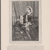 Queen Victoria in 1860 (Age 41 years) and her daughter Victoria, The Princess Royal. From a photograph by Lombardi & Co., London...