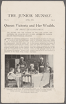 The family lunch at Windsor, in 1895--with Queen Victoria are the Late Prince Henry of Battenberg, Princess Henry of Battenberg (Princess Beatrice), and their children, Princes Alexander and Leopold and Princess Victoria of Battenberg. From a photograph by Russell, London.