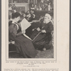 Queen Victoria in her private sitting room at Windsor, with Princess Henry of Battenberg reading a newspaper to her while she knits. From a photograph taken in 1895.