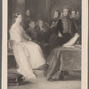 Queen Victoria and government officials engaged in a document signing.