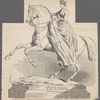 Exposition universelle.--Statue équestre de la Reine d'Angleterre par Thomas Thorneycroft, d'après un crquis de M. Franck Vizitelly.