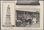 The statue of Queen Victoria. By G.J. Frampton, R.A., unveiled by H.M. the King.  The King unveiling the statue. Queen Victoria's statue stands in front of the Royal Infirmary, which has been erected by the City of Newcastle in memory of the Diamond Jubilee.