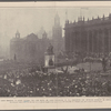 Leeds memorial to Queen Victoria: the Lord Mayor (Mr. Edwin Woodhouse, J.P., D.L.) performing the unveiling ceremony on Monday. The monument, which is over thirty feet high, and is a splendid example of the sculptor's art, is the work of Mr. G.J. Frampton, R.A., and is erected in Victoria Square.