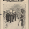The funeral of England's noble Queen. Sailors from the Royal Yacht bearing the remains from Osborne House, Cowes, to the gun-caisson--the royal procession includes King Edward, Emperor William, The Crown Prince of Germany, Queen Alexandra, and all the English Royal Family.--Drawn by Gordon H. Grant.