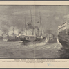 The sad, splendid sea pageant for England's dead queen. Scores of British and foreign war-ships, 'mid the sorrowful thunder of guns, escort the "Alberta," bearing the remains, from Cowes to Portsmouth. Drawn for "Leslie's weekly" by Frank H. Schell.