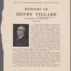 Memoirs Henry Villard of Henry Villard journalist and financier 1835-1900.