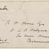 Froude, James Anthony, inscription to, by HDT. Undated.