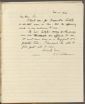[Ceall?], Mr. D., AL to. Feb. 10, 1906. Copy in Isabel Lyon's hand.