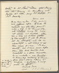 Collier, Mrs. Robert, AL to. Feb. 21, 1906. Copy in Isabel Lyon's hand.