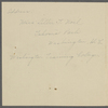 Noel, Lillie T., ALS to SLC. Mar. 8, 1906.