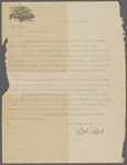 Hall, W. T., ALS to SLC. Mar. 15, 1906.