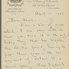 Aldrich, T[homas] B., ALS to SLC. Apr. 11, 1906.