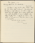 Doubleday, F. N., Extract of AL to. May 23, 1906. Copy in Isabel Lyon's hand.