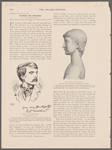 Portrait of Fred Walker. Pen drawing by E.G.T...  Lithograph crayon drawing. From bust of a young girl by Donatello, by F. Grellet...