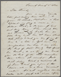 [Emerson, Ralph Waldo], ALS to. Mar. 11, 1842.