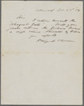 Librarian, Harvard University, [T. W. Harris], ALS to. Oct. 23, 1854.