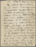 [Blake, Harrison G. O.], letter to, copy in the hand of Ralph Waldo Emerson. Mar. 27, 1848.
