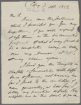 B[lake, Harrison G. O.], letter to, copy in the hand of Ralph Waldo Emerson. Sept. [23?], 1852.