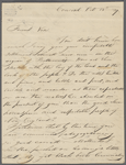 Vose, Henry, ALS to. Oct. 13, 1837.