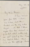 Cholmondeley, Thomas, ALS to HDT. May 26, 1857.