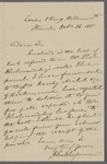 Chapman, John, ALS to HDT. Oct. 26, 1855.