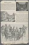 Voltaires Schalfzimmer in Ferney.  Das schloss in Ferney, in dem Voltaire von 1758 bis zu seinem Tode (1778) wohnte.  Voltaire und seine Freunde: 1. Voltaire, 2. Adam, 3. Abbé Mauri, 4. d'Alembert, 5. Condorcet, 6. Diderot, 7. Laharpe.