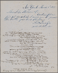 Jocelyn, A. H., ALS to John Thoreau. Mar. 6, 1855.