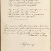 "I love a careless streamlet..." Poem in: Russell, Charles Theodore, Memento of my class mates, Autograph album from Harvard, 1837.