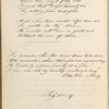 "I love a careless streamlet..." Poem in: Russell, Charles Theodore, Memento of my class mates, Autograph album from Harvard, 1837.