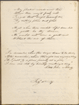 "I love a careless streamlet..." Poem in: Russell, Charles Theodore, Memento of my class mates, Autograph album from Harvard, 1837.