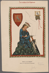 Walther von der Vogelweide. Miniature aus der grossen Heidelberger Liederhanschrift.