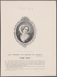 Madame de Warens d'après le portrait de Pacini. 
