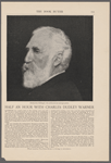 Half an hour with Charles Dudley Warner. Portrait by Hollinger, the celebrated art photographer.