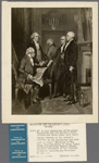 Washington and the nation's first cabinet..in the photograph are, from left to right: Secretary of War Henry Knox, Secretary of State Thomas Jefferson, Attorney General Edmund Randolph, Secretary of the Treasury Alexander Hamilton and President Washington.