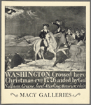 On the cover is a painting (No. 5) that came from an old tavern. It was painted by Benjamin Hicks of Newtown, Pennsylvania, and is a copy of the Sully picture of Washington crossing the Delaware. Originally this painting was on a covered bridge on the Jersey side, near Taylorsville, Penn. A similar one that once hung on the Pennsylvania side of the river is in the collection of the Historical Society of Bucks County.