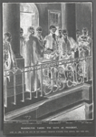 Washington taking the oath as president, April 30, 1789, on the site of the president treasury building, Wall Street, New York City. Baron Steuben. Gov. Arthur St. Clair. Secretary Samuel A. Otis. Roger Sherman. Gov. George Clinton. Chancellor Robert R. Livingston. George Washington. John Adams. Gen'l. Henry Knox.