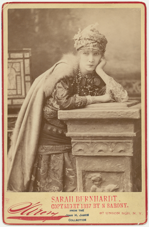 Publicity photograph of Sarah Bernhardt in costume for role of Adrienne ...