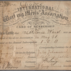 International Working Men's Association card of membership