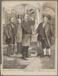 Editors White, Watterson, and Halstead "going West." Father Knickerbocker--"Well, good-by, gentlemen: I hope your visit East has been a pleasant one. When I read my own morning papers, I am inclined to wish that I could keep you here all the time."