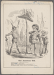 The American Tell. Lieutenant (Seward). "Seest thou yon hat?" Michael (Webster). "What then?" Lieutenant. "Convention wills that all should bow to it!" Michael. "Not to the emptier head of Scott himself!" Tell (Diogenes) (aside). A man! A man! By all the states--a man!"