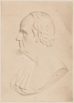 Bas-relief bust of Daniel Webster in profile.