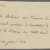 Letter from M. de Richecour
