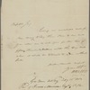 Letter from John Cox