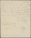 Letter from James Sulley