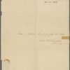 Letter to Henry Foxall