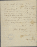 Letter from Benjamin Shultz