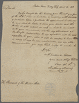 Letter from Anthony Morris