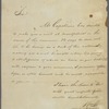 Letter from William Lee